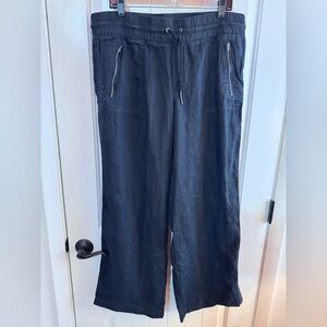 NWOT Athleta 100% linen Black, Wide Leg Pants